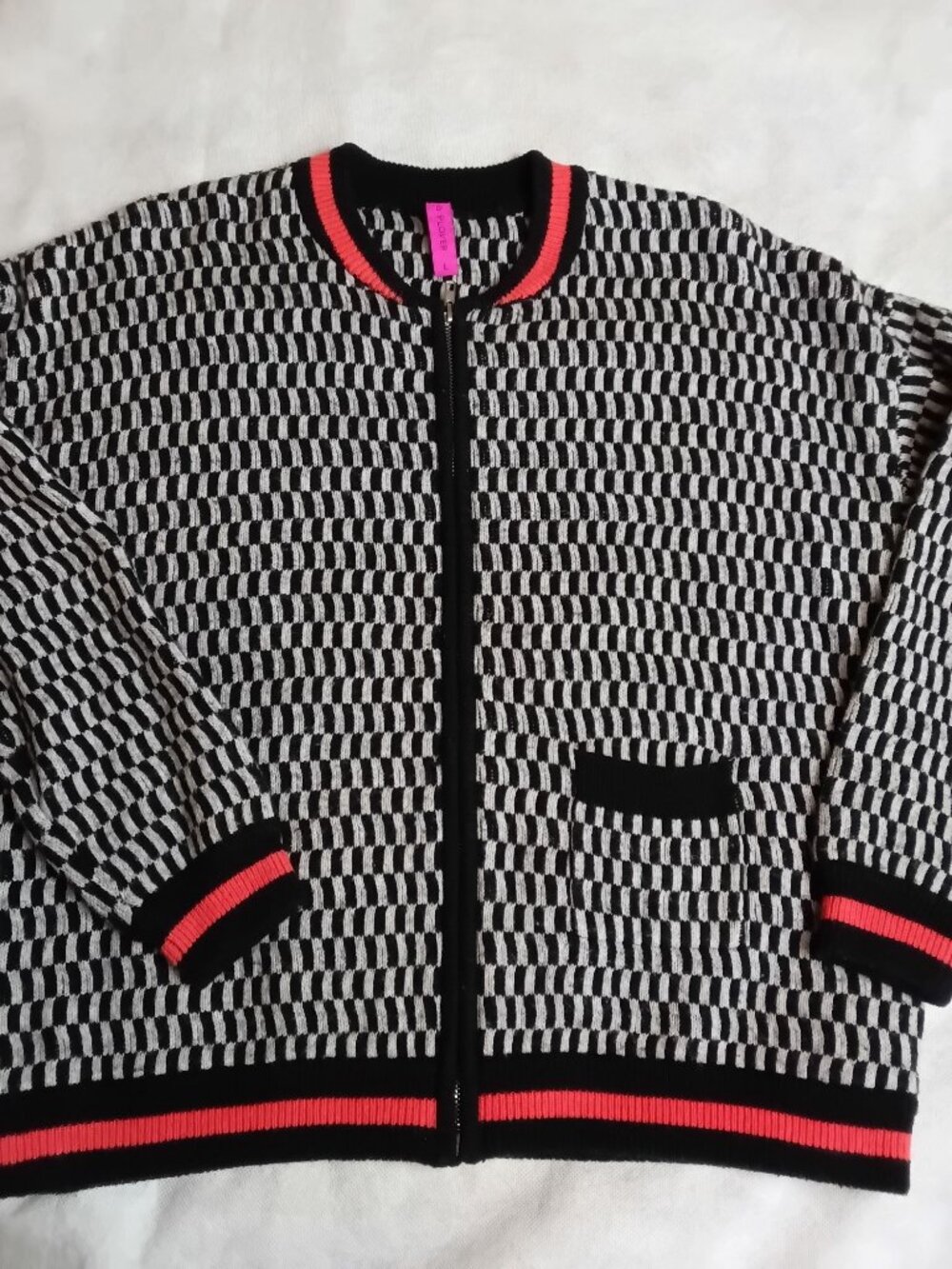 Zaket & Plover Jacquard Cardigan Sweater Large Full Zip